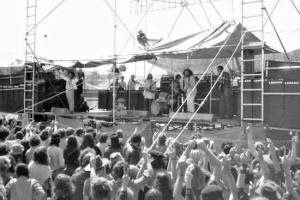 Photo from ARW Poster shows the stage with Daddy Cool performing and part of the 20,000 strong crowd