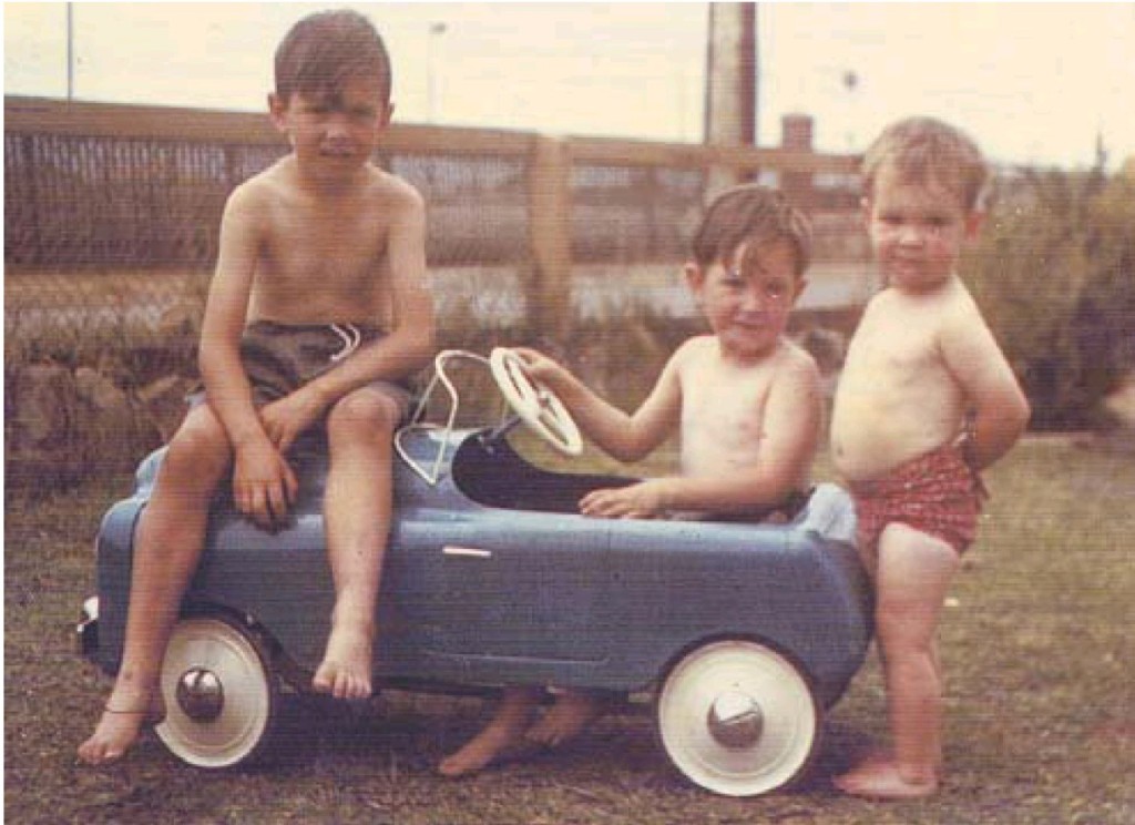 Photo from the Advertiser. There were always lots of other kids to play with. This picture from 1956 shows some boys sharing rides in a Cyclops pedal car