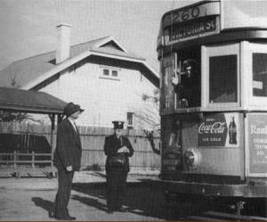 Photo from "Johnny's Pages" is of Operations MTT Superintendent Ed Hall with Conductor Larry Brennan from the St Peter's tram, taken late 1950s.