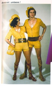 Photo from Pinterest. Unisex fashion. Thank God it never really took off!