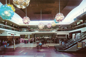 Photo from Glen H  Flickr Photostream. Marion Shopping Centre in 1974 with the escalators to the Quaterdeck and John Martin's Department Store