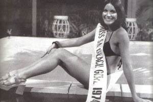 Jane Reilly, popular TV and radio presenter. Jane was Miss Australia Beach Girl in 1974 