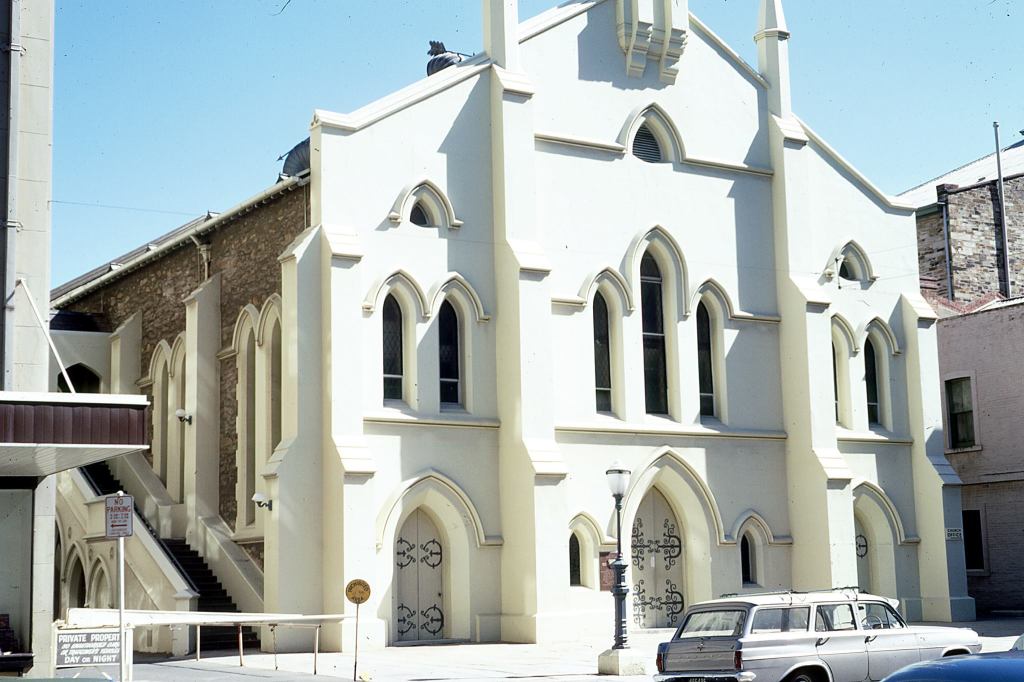 The Pirie Street Methodist Church, demolished in 1972.
