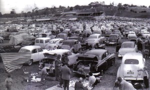 Some people park in the centre of the track, lay out the rug and enjoy a picnic with family and friends