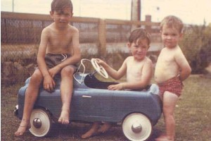 Photo from the Advertiser. There were always lots of other kids to play with. This picture from 1956 shows some boys sharing rides in a Cyclops pedal car